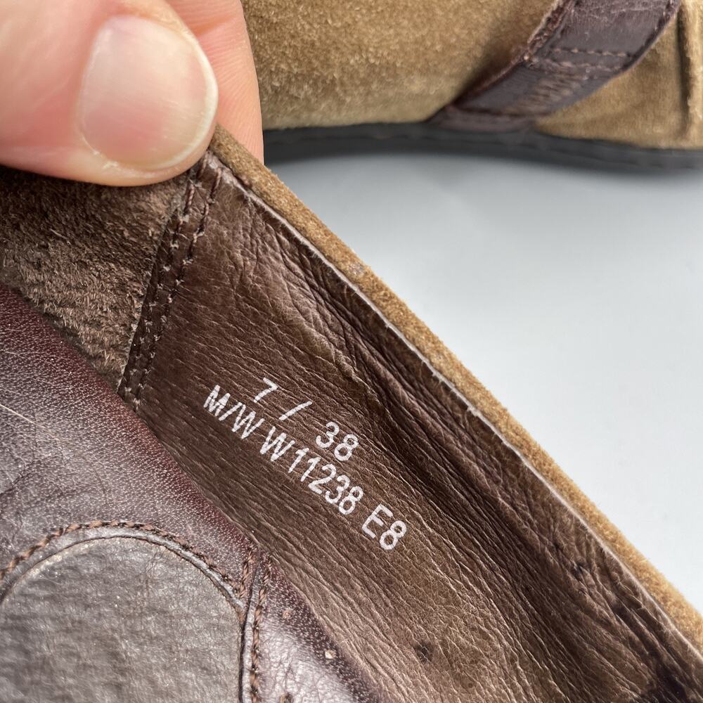 Born Mary Jane Shoe Size 7 Brown Suede Leather Prairie Twee Academia Twee Modest - Picture 9 of 10